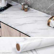 Marble Wallpaper Roll unrolled on flat surface