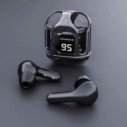 Air31 Wireless Bluetooth 5.3 Earbuds close-up black case