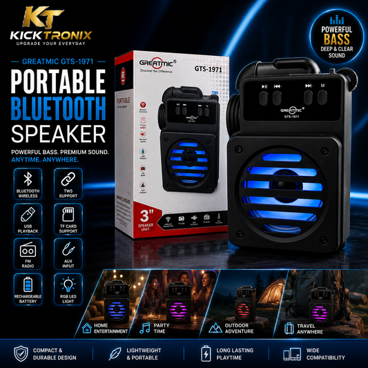 Greatmic GTS-1971 Portable Bluetooth Speaker