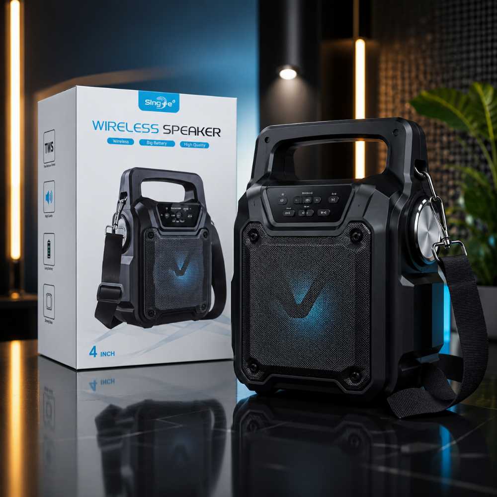 Portable Solar Bluetooth Speaker with LED Flashlight