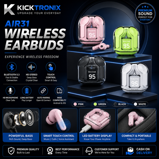 Air31 Wireless Bluetooth 5.3 Earbuds
