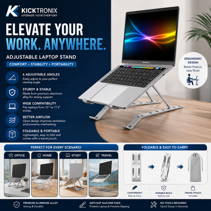 Adjustable Aluminium Laptop Stand - product packaging