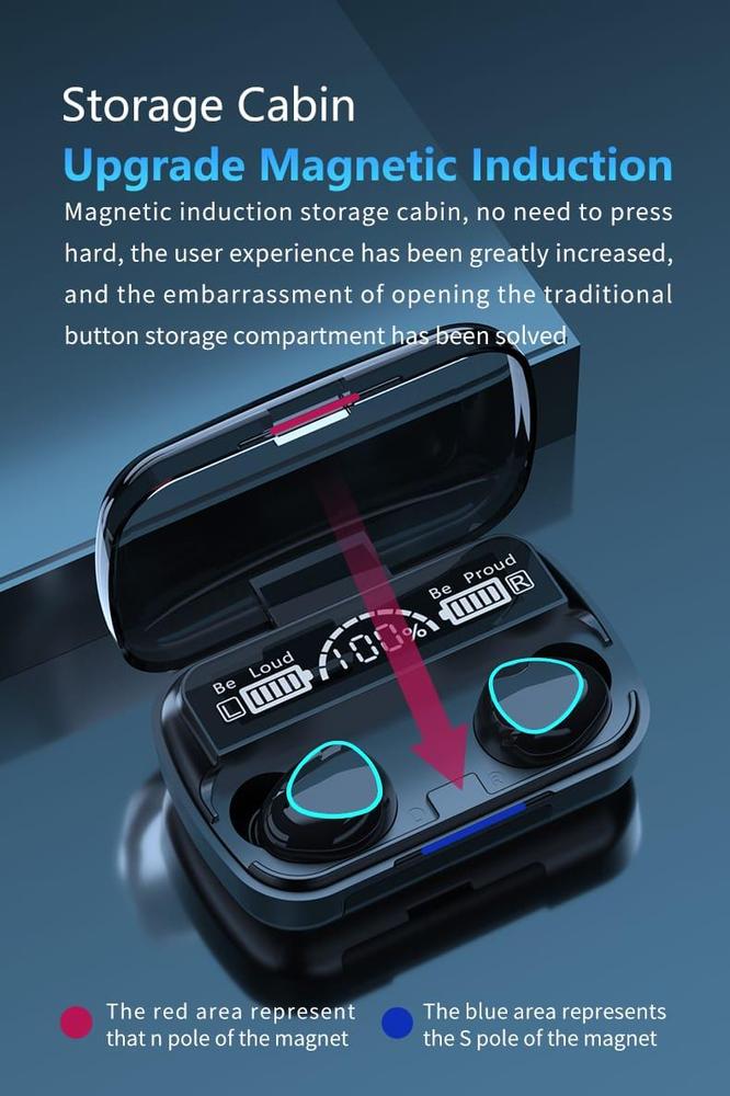 M10 Digital Display TWS Earbuds – Bluetooth 5.1 Wireless Earbuds