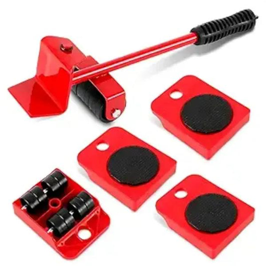 Heavy Duty Furniture Mover Tool Set with lever and roller pads