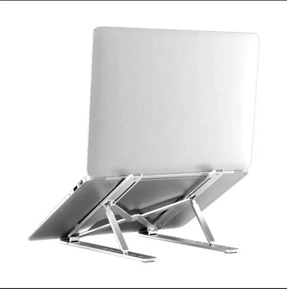 Adjustable Aluminium Laptop Stand - folded for portability