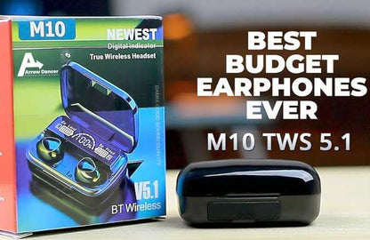 M10 Bluetooth 5.1 TWS Earbuds with Digital Display - battery life and connectivity highlights