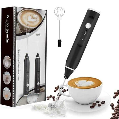Rechargeable Coffee Beater and Milk Frother full product set