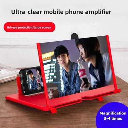 Portable 3D Phone Screen Magnifier - in use for enlarged screen viewing