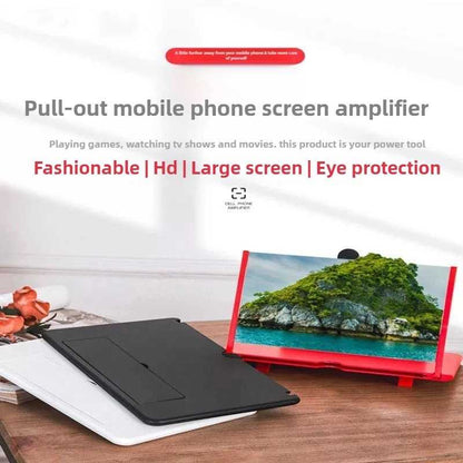 Portable 3D Phone Screen Magnifier - phone placement and screen size comparison